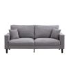 74" High Resilience three seater Sofa, Wooden Frame 3 Seat Sofa, Comfy , Modern Upholstered Sofa, Living Room Bedroom Apartment ,Light gray - as Pic
