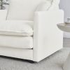 Modular Sectional Sofa for Living Room,U Shaped Couch 5 Seater Convertible Sectional Couch with 1 Ottoman ,White Chenille - as Pic