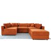 Hayward Burnt Orange Velvet Modular Sectional Sofa - as Pic