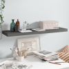 Floating Wall Shelf High Gloss Gray 35.4"x9.3"x1.5" MDF - Grey