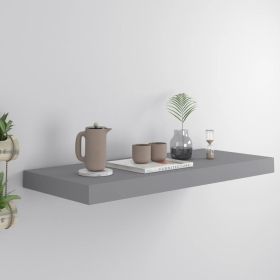 Floating Wall Shelf Gray 23.6"x9.3"x1.5" MDF - Grey