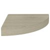 Floating Corner Shelves 2 pcs Oak 9.8"x9.8"x1.5" MDF - Brown
