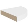 Floating Corner Shelves 2 pcs White 9.8"x9.8"x1.5" MDF - White