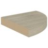 Floating Corner Shelves 2 pcs Oak 9.8"x9.8"x1.5" MDF - Brown
