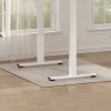 Electric Standing Desk Whole Piece Adjustable Height Desk Home Office Computer Workstation Sit Stand up Desk (White Frame + White Top) - White
