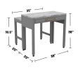 Light Gray Counter Height Table w NESTED TABLE Dining Room Furniture Faux Marble Top Table - as Pic