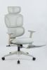 Foam office chair, ergonomic office chair, foam base, adjustable headrest, armrests, foot rests, with hanger- Gray