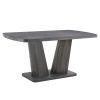 Modern Dining Table, Dining Room Table with 63" Rectangle Top and V-Shape MDF Base, Kitchen Dining Table for Kitchen Living Dining Room - as Pic