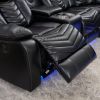 M078 Power Reclining Sectional Sofa Couches brown - as Pic