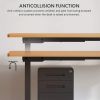 Electric Standing Desk Dual Motor 3 Stages Adjustable Height Desk Home Office Computer Workstation Sit Stand up Desk, 55 x 28 inch-Black