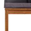 7 Piece Patio Lounge Set with Cushion Solid Acacia Wood - Grey
