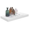 Floating Wall Shelves 2 pcs High Gloss White 19.7"x9.1"x1.5" MDF - White