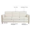 Comfortable Solid Wood Three-Seater Sofa - Soft Cushions, Durable and Long-lasting,79.5" Sofa Couch for Living Room - as Pic
