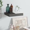 Floating Wall Shelf High Gloss Gray 9.1"x9.3"x1.5" MDF - Grey