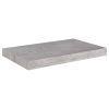 Floating Wall Shelves 2 pcs Concrete Gray 19.7"x9.1"x1.5" MDF - Grey