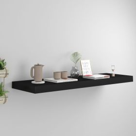 Floating Wall Shelf Black 31.5"x9.3"x1.5" MDF - Black