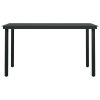5 Piece Patio Dining Set Black - Black