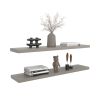 Floating Shelves 1.50" H, with 2 Shelf, Taupe - as Pic