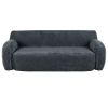 U_Style 81.5" Minimalist Compression Sofa, Curved Design, 3-Seater Casual Sofa for Living Rooms, Bedrooms, and Apartments - as Pic