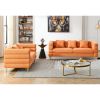 3-seater + 2-seater Combination sofa.ORANGE teddy - as Pic