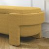 Linen Fabric Upholstered Bench with Large Storage Space for the Living Room, Entryway and Bedroom,yellow( 51.5''x20.5''x17'' ) - as Pic