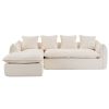 VIDEO provided Sofa Deep Seat Sofa 3 Seater for Living Room Oversized Comfy Sofa L-Shape Sofa Couch with Chaise Home Furniture Sleeper Sectional Sofa