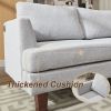 Fabric 3 Seater Couch with 2 USB, Comfortable Sectional Couche and Sofa- Light Grey