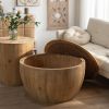 31.50"Vintage Style Bucket Shaped Coffee Table for Office, Dining Room and Living Room(Same SKU:W757P170149) - as Pic