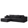 Modern Chenille Upholstered Sectional Sofa Couch Set,Modular 108" L Shaped Sectional Living Room Sofa Set With 6 Pillows(Left Chaise) - as Pic