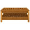 4 Piece Patio Lounge Set with Cushion Solid Acacia Wood - Grey