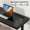 1PC 48-Inch Height Adjustable Electric Standing Desk with DrawerHome Office Desks - Black