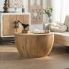 31.50"Vintage Style Bucket Shaped Coffee Table for Office, Dining Room and Living Room(Same SKU:W757P170149) - as Pic