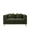3-seater + 3-seater Combination sofa.Green teddy - as Pic