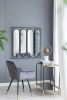 36" x 36" Large Four Oval Wall Mirror with Black Square Frame, Home Decor for Living Room, Bedroom, Entryway, Office - as Pic