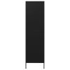 Wardrobe Black 35.4"x19.7"x70.9" Steel - Black
