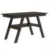 6-Piece Wood Counter Height Dining Table Set with Storage Shelf;  Kitchen Table Set with Bench and 4 Chairs; Rustic Style - Espresso
