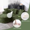 COOLMORE Boucle Sofa 3 Seater for Living Room Oversized Comfy Sofa L-Shape Sofa Couch (Green)