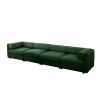 Modular Sectional Sofa with Storage, Cylindrical Backrest and Armrests Deep Comfortable Seating, Green - as Pic