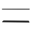 Floating Shelf Lyle, Living Room, Black - Black - Material