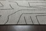 Abbey Valetta Natural, Brown, and Black Wool Handwoven Area Rug - as Pic