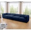 Modular Sectional Sofa with Storage, Cylindrical Backrest and Armrests Deep Comfortable Seating, Blue - as Pic