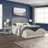Drawer Nightstand; Set of 2 - Gray - Medium Density Fibreboard, Laminate, Wood Composite, Metal