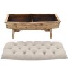 Storage Bench 40.6" Solid Wood Fir - Multicolour