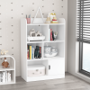 Kids Bookcase, Bookshelf with 6 Compartments, Freestanding Shelves and Cube Organizer, for Bedroom Living Room Office Closet School - White - MDF
