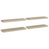 Floating Wall Shelves 4 pcs Oak 31.5"x9.3"x1.5" MDF - Brown