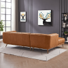 Addison Left Sectional Cognac Leather Sofa - as Pic
