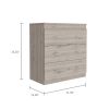 Dove Three Drawer Dresser, Superior Top, Light Gray - Light Gray