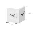 Nordic Square Modern Corner Wall Clock with Sensor Night Light Christmas Gifts - WHITE