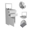 Celestial Dresser, Jewelry Box, Mirror, Two Drawers, Single Door Cabinet, White - White