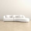 Elijah Japandi Style Curvy Sectional Sofa 133" - as Pic